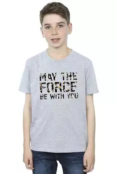Футболка May The Force Infill Star Wars, серый