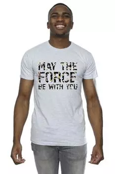 Футболка May The Force Infill Star Wars, серый
