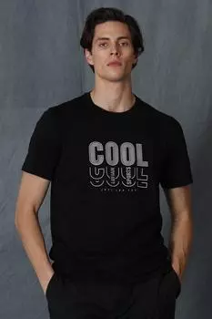 Футболка Maya Modern с рисунком, черная Lufian, черный