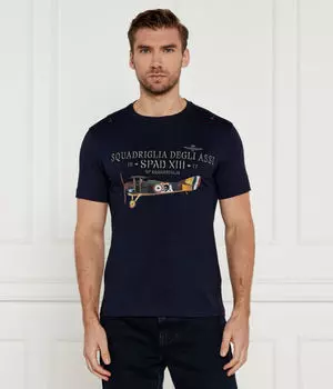 Футболка MC Regular fit Aeronautica Militare, синий