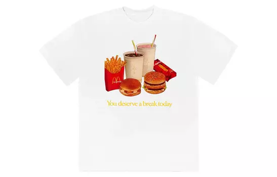 Футболка Mcdonald"s X унисекс белая Travis Scott, белый