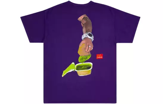 Футболка Mcdonald"s X унисекс фиолетовая Travis Scott, фиолетовый