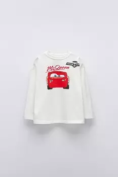 Футболка mcqueen cars disney ZARA, белый
