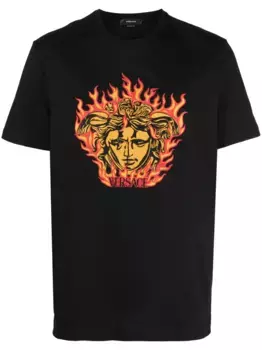 Футболка Medusa Flame VERSACE, черный