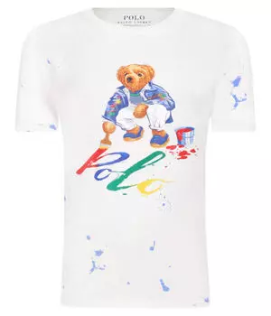 Футболка медведь ss cn-knit Regular fit Polo Ralph Lauren, белый