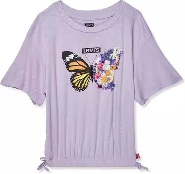 Футболка Meet & Greet с застежкой (для маленьких детей) Levi's, цвет Purple Rose