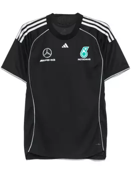 Футболка механиков команды Формулы-1 Mercedes-AMG Petronas Adidas, черный