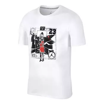 Футболка men's 14 white t-shirt Air Jordan, белый