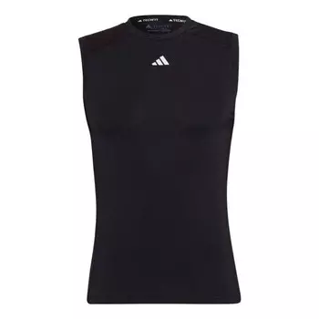 Футболка Men's adidas Round Neck Pullover Sports Sleeveless Black T-Shirt, черный