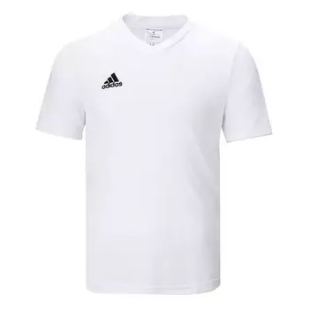 Футболка Men's adidas Solid Color Minimalistic Logo Embroidered Casual Sports Short Sleeve White T-Shirt, белый