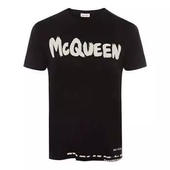 Футболка Men's Alexander McQueen Knit Short Sleeve Black, черный