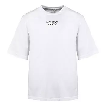 Футболка men's alphabet logo casual short sleeve white Kenzo, белый