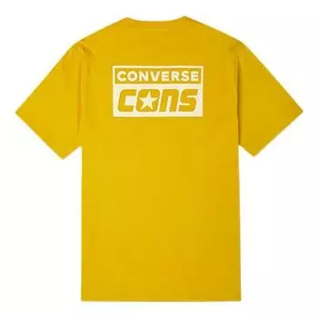 Футболка men's alphabet logo printing retro casual short sleeve yellow Converse, желтый