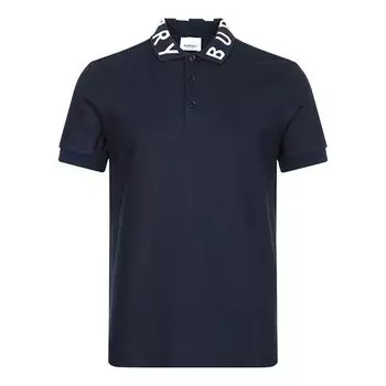 Футболка men's alphabet short sleeve polo shirt navy blue Burberry, синий