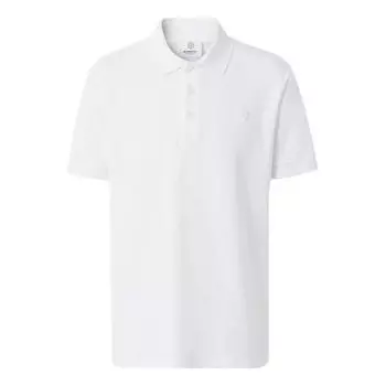 Футболка Men's Burberry SS21 Pattern Cotton Short Sleeve Polo Shirt White, белый