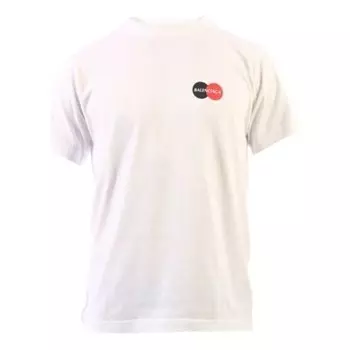 Футболка men's chest logo short sleeve white Balenciaga, белый