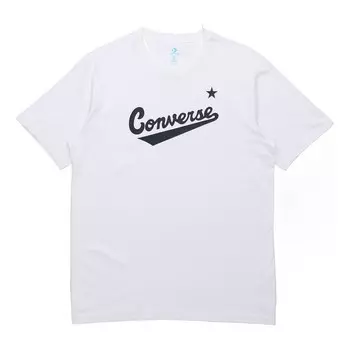 Футболка men's classic alphabet pattern short sleeve white Converse, белый