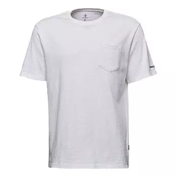 Футболка men's classic basic casual short sleeve white Converse, серый