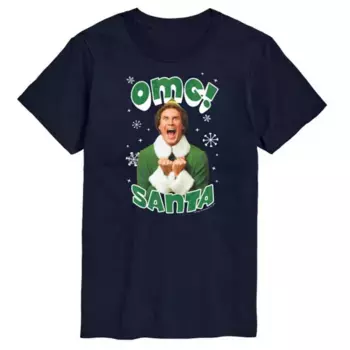 Футболка Men'S elf omg santa elf Licensed Character, синий