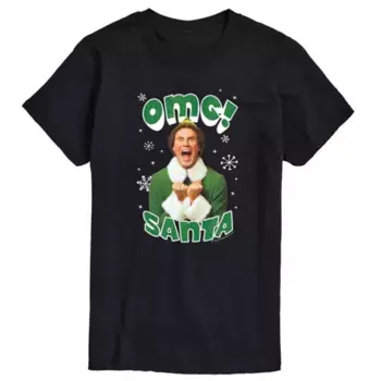 Футболка Men'S elf omg santa elf Licensed Character, черный
