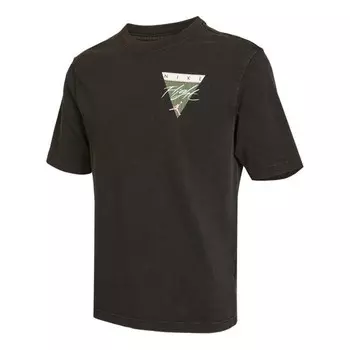 Футболка men's flight essentials washed basketball sports printing round neck short sleeve black t-shirt Air Jordan, черный