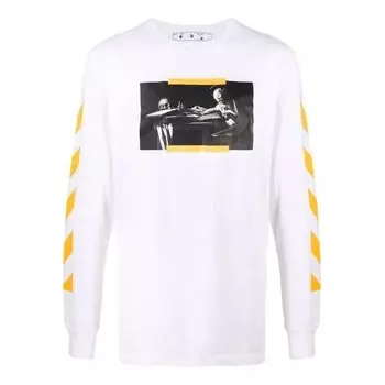 Футболка men's fw21 caravaggio painting long sleeves white t-shirt Off-White, белый