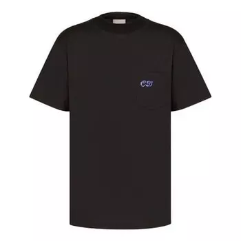 Футболка men's fw21 embroidered logo short sleeve black Dior, черный