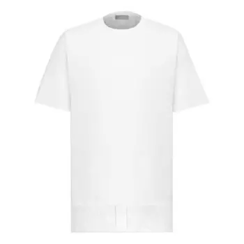 Футболка men's fw21 solid color alphabet jacquard short sleeve white t-shirt Dior, белый