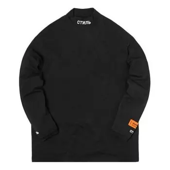 Футболка men's high collar long sleeves black Heron Preston, черный