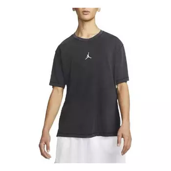 Футболка Men's Jordan Logo Printing Sports Pullover Round Neck Short Sleeve Black, Черный