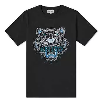 Футболка Men's KENZO Tiger Printing Short Sleeve Black, черный