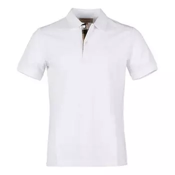 Футболка men's lapel cardigan short sleeve polo shirt white Burberry, белый