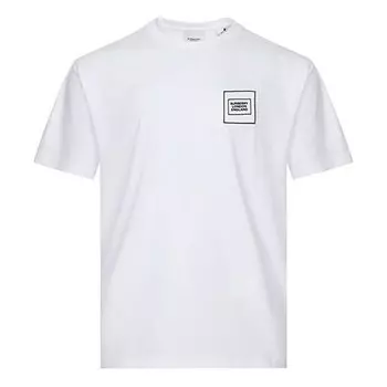 Футболка men's logo cotton short sleeve white Burberry, белый