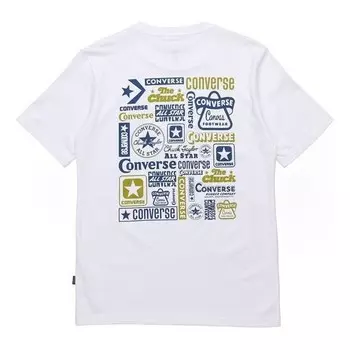 Футболка men's logo printing casual short sleeve white Converse, белый