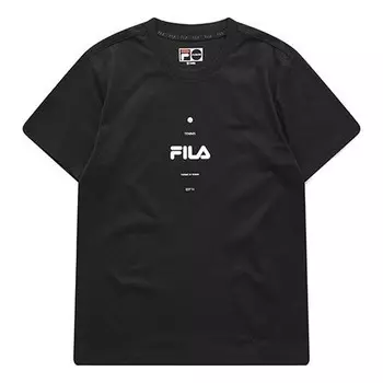 Футболка men's logo printing round neck short sleeve black Fila Fusion, бежевый