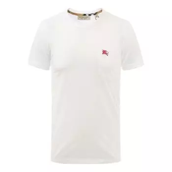 Футболка men's logo round neck short sleeve white Burberry, белый