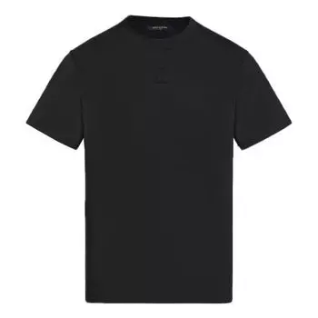 Футболка men's logo solid color short sleeve black t-shirt Louis Vuitton, черный