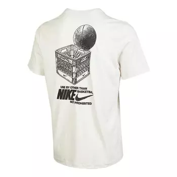 Футболка Men's Nike Logo Pattern Printing Round Neck Short Sleeve White T-Shirt, Белый