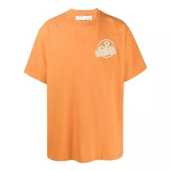 Футболка Men's Off-White Bronzing Arrow Rubber Strap Patch Short Sleeve T-Shirt