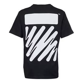 Футболка Men's OFF-WHITE SS22 Solid Color Cotton Printing Short Sleeve Black T-Shirt, мультиколор