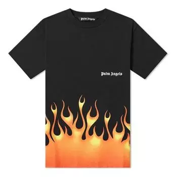 Футболка Men's PALM ANGELS Firestarter Classic Tee Flame Short Sleeve Black, черный