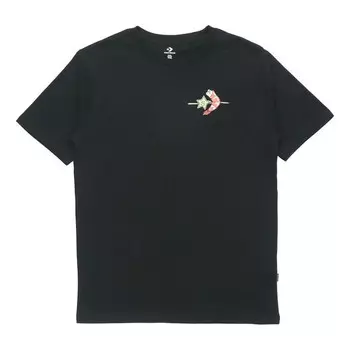 Футболка men's pattern casual sports short sleeve black Converse, черный