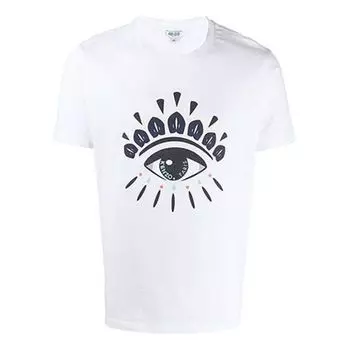 Футболка men's printing round neck short sleeve white Kenzo, белый