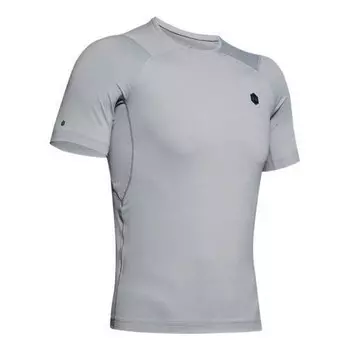 Футболка men's rush heatgear short sleeve gray Under Armour, серый