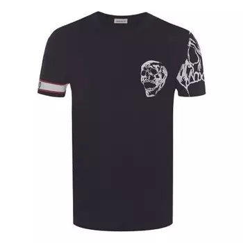 Футболка men's short sleeve black Alexander Mcqueen, черный