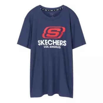Футболка men's short sleeve blue Skechers, синий