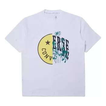 Футболка men's smiling face printing breathable short sleeve white Converse, белый
