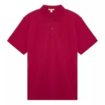 Футболка men's solid color logo short sleeve polo shirt rose red Burberry, красный