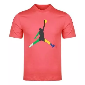 Футболка men's sport dna jumpman round neck short sleeve coral red t-shirt Air Jordan, красный