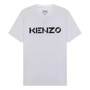 Футболка men's ss21 alphabet logo round neck short sleeve white Kenzo, белый